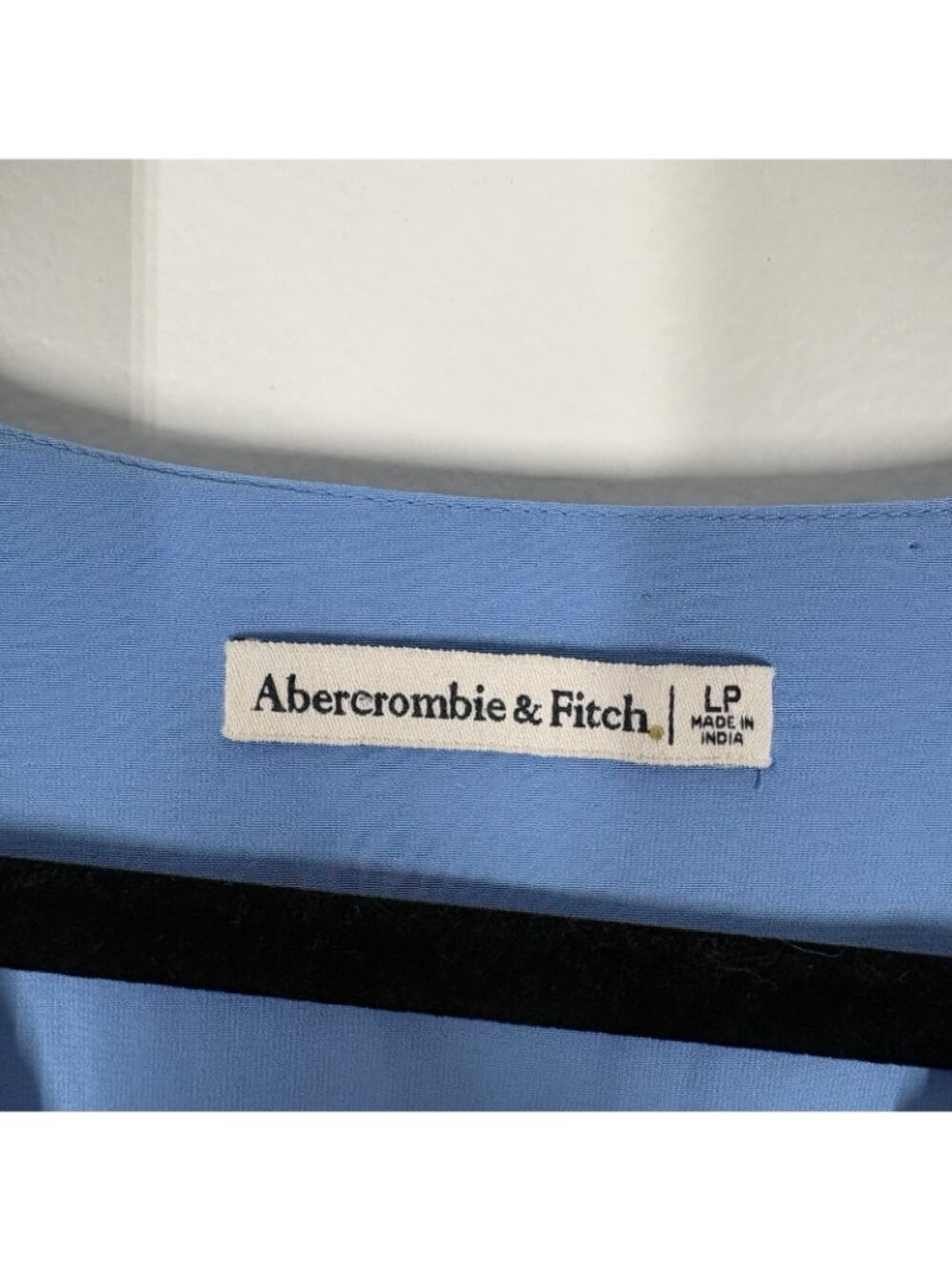 Abercrombie & Fitch Women LP French Blue Tie-Front Textured Maxi Dress NWOT - Picture 10 of 16